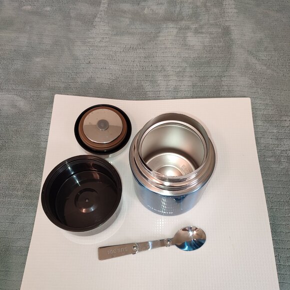 Allxeme Soup Thermos Bowl Spoon Thermo Resistant Stainless Steel Travel Work - Picture 5 of 11